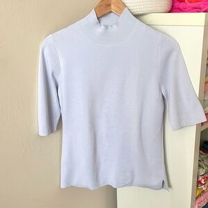 Ann Taylor Light Blue Mock Neck Sweater